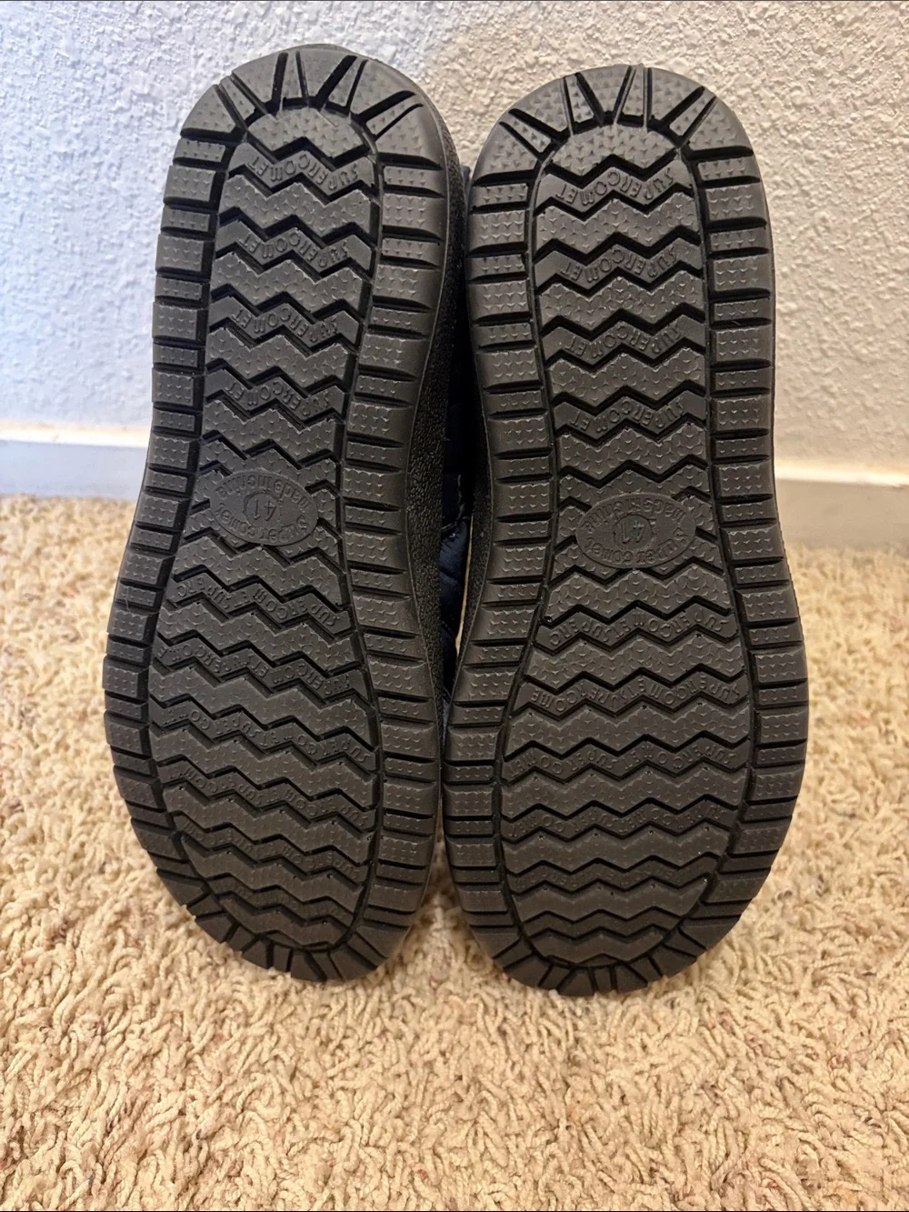 Navy/Gray Faux-Fur Winter Ankle Boots